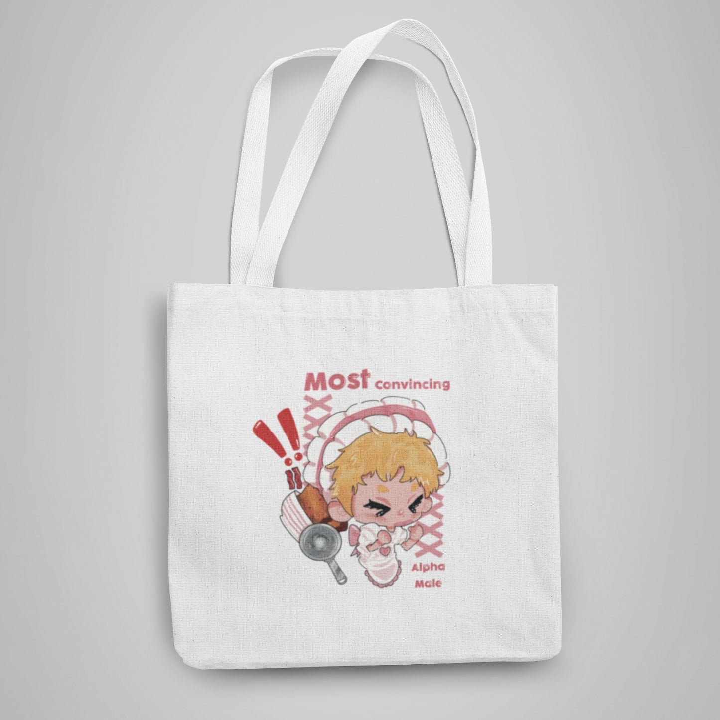 Alpha Male Tote Bag With Zipper by @kafkaesqian