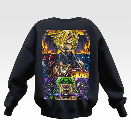 One Piece Monster Trio Oversized Sweatshirt - Unisex