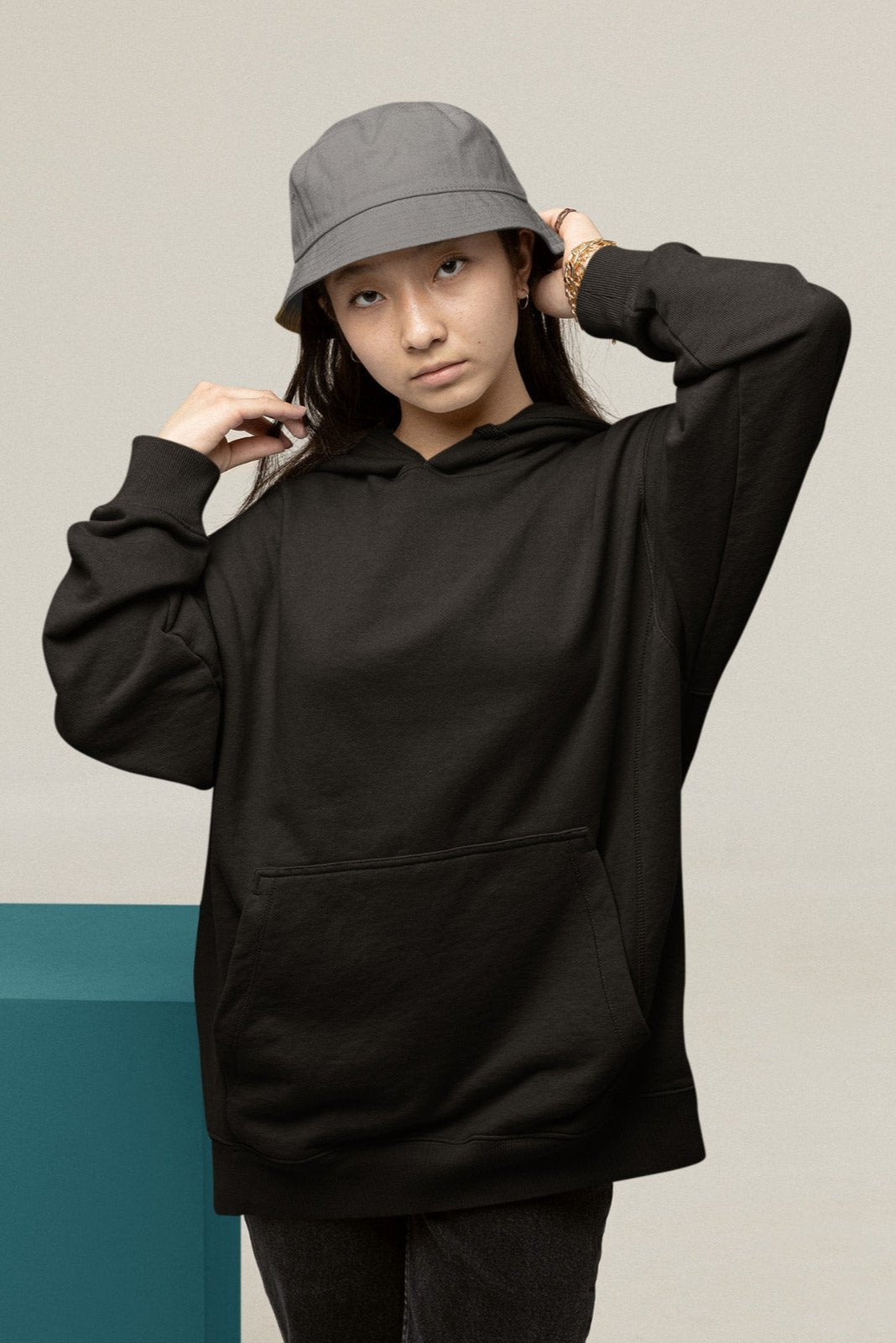 Black Oversized Hoodie || Essentials