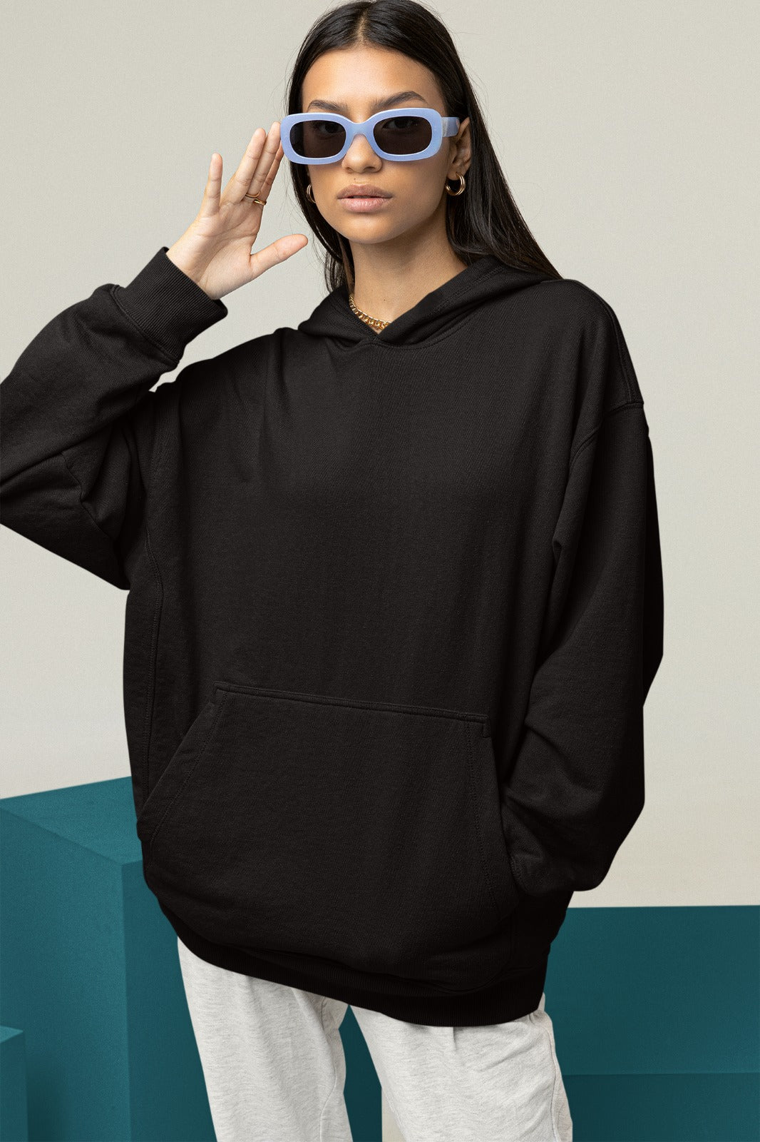 Black Oversized Hoodie || Essentials