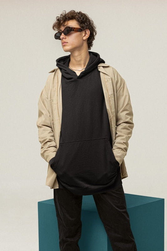 Black Oversized Hoodie || Essentials