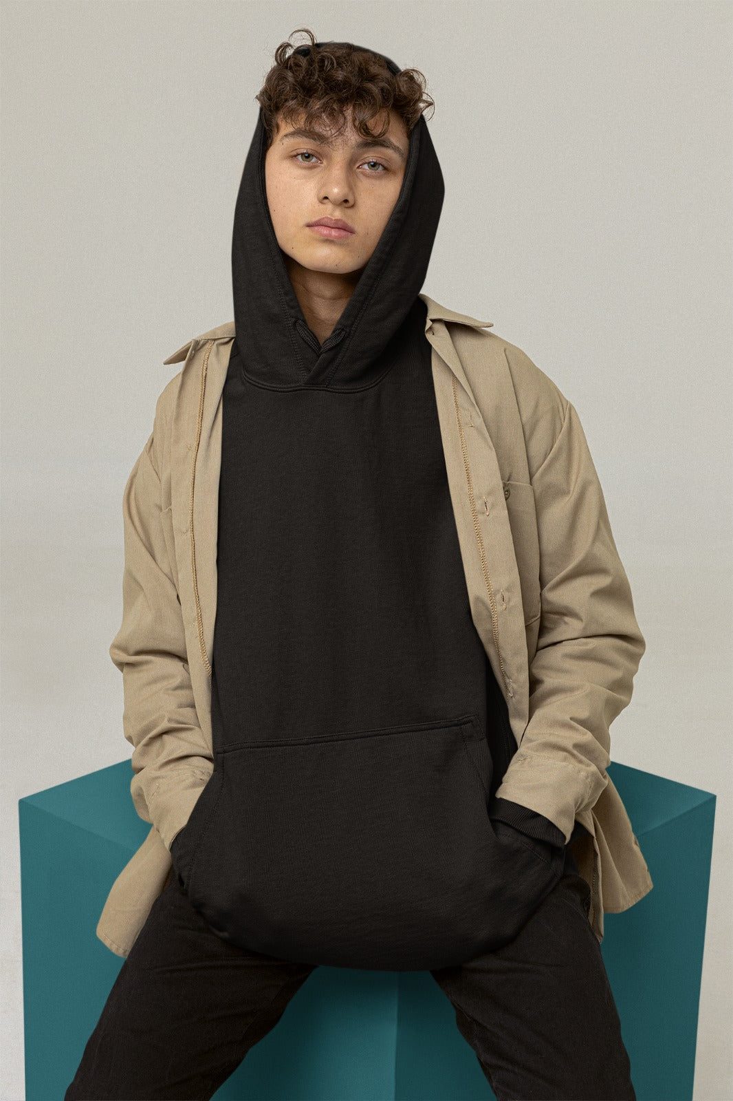 Black Oversized Hoodie || Essentials