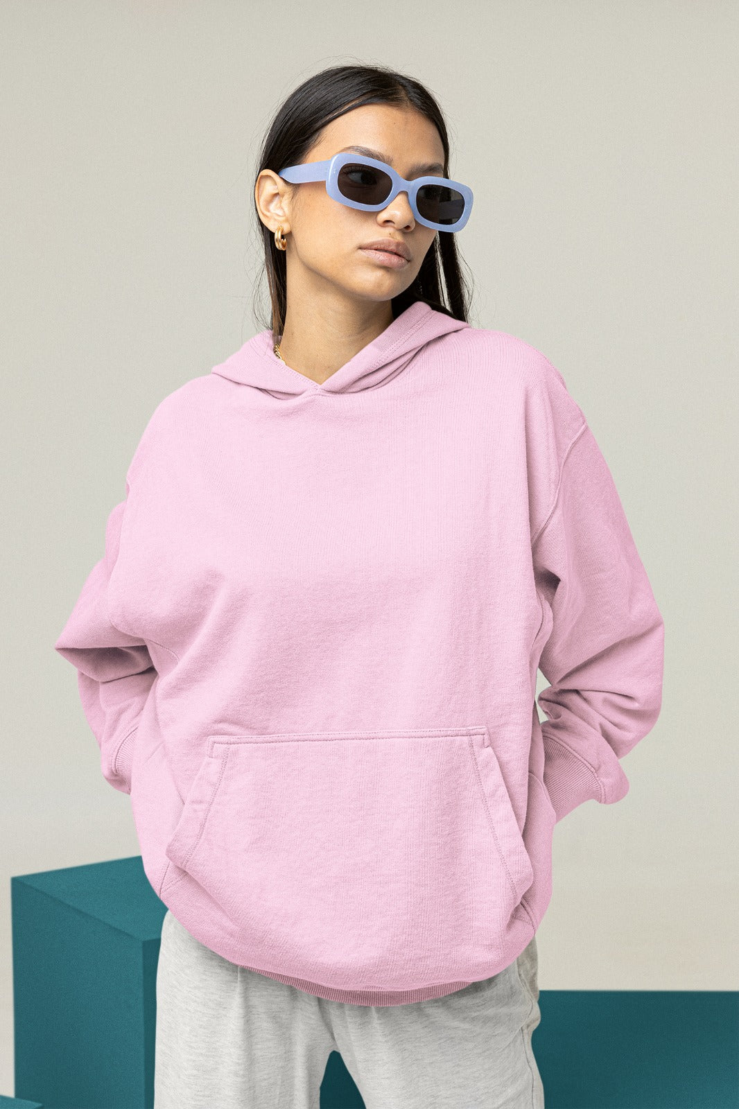 Baby Pink Oversized Hoodie || Essentials