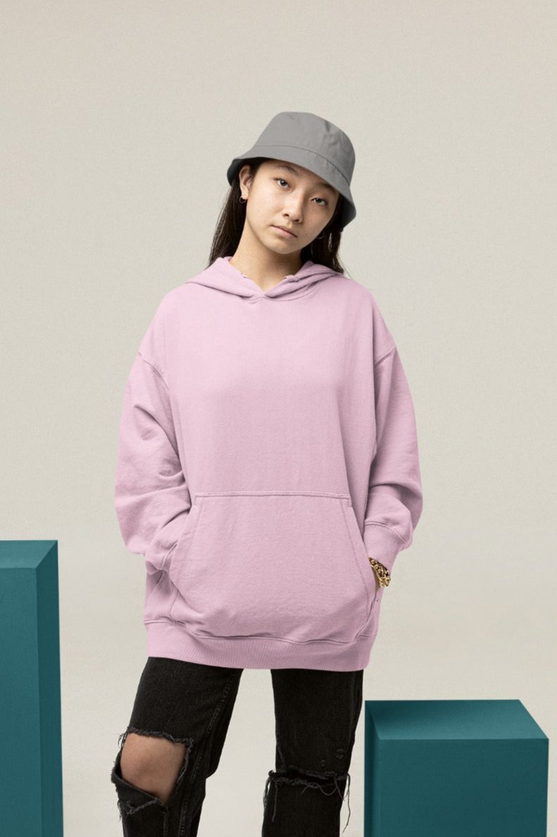 Baby Pink Oversized Hoodie || Essentials