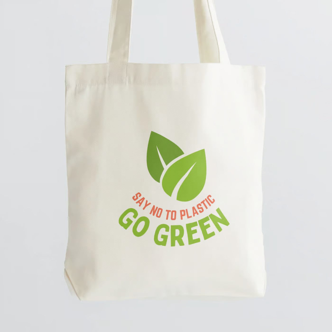 Go Green Tote Bag With Zipper - Main Image