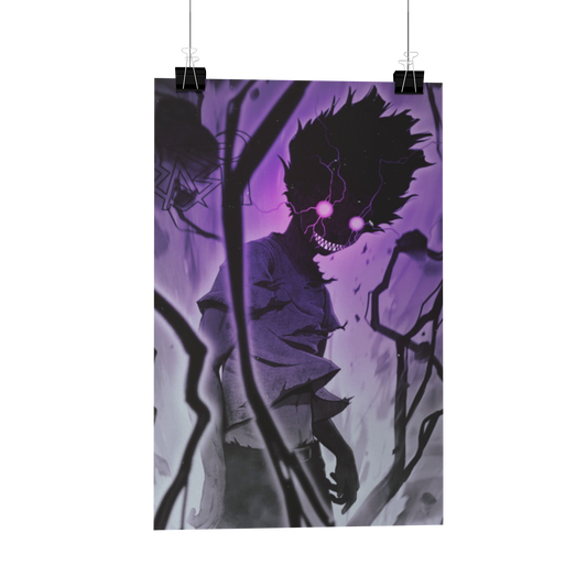 Mob Psycho 100 purple Metal Poster