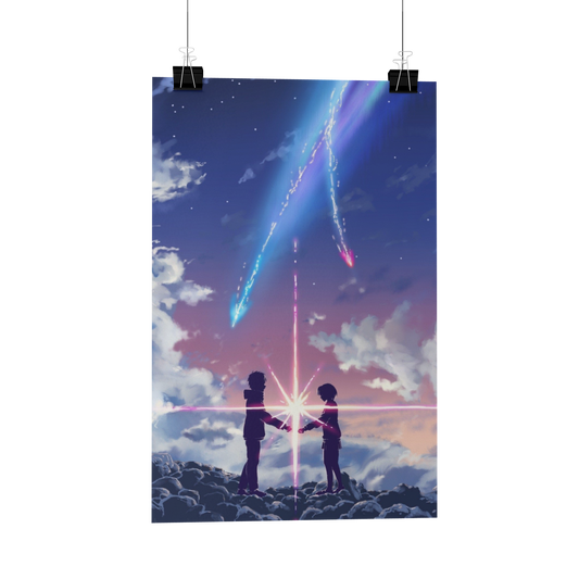 Your Name meteor sky Metal Poster
