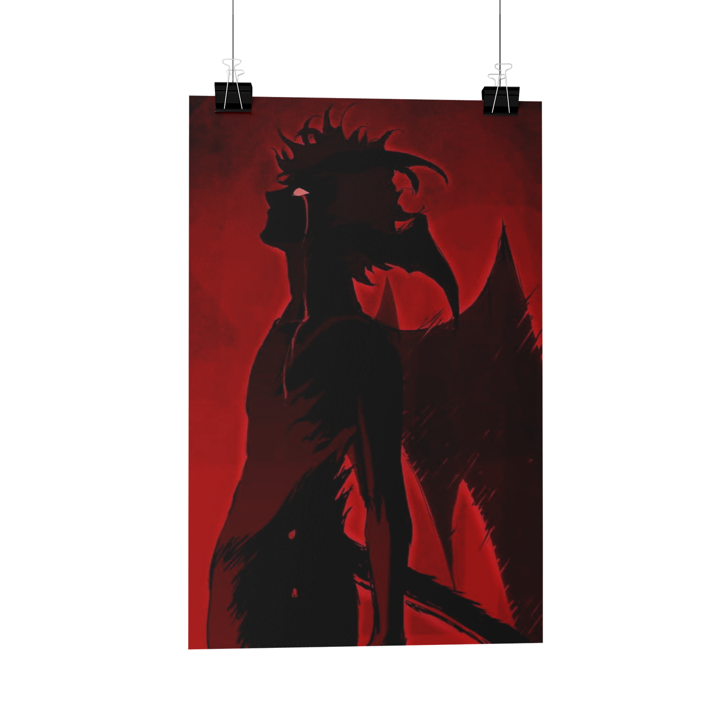 Red Demon crying Metal Poster
