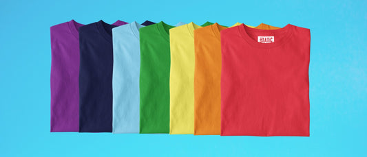 Essentials || Rainbow set of 7 T-shirts in VIBGYOR colours