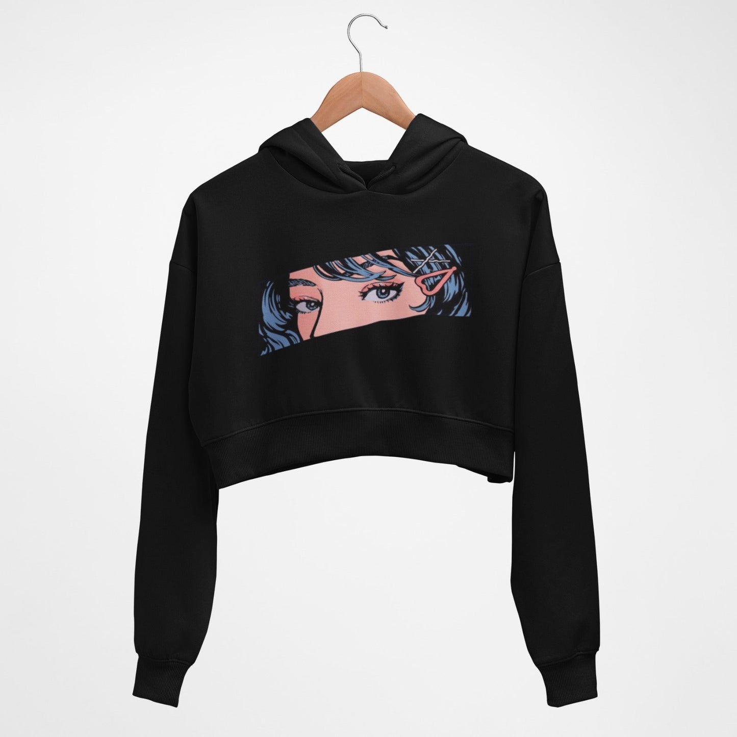 Judging pixie Eye Crop hoodie