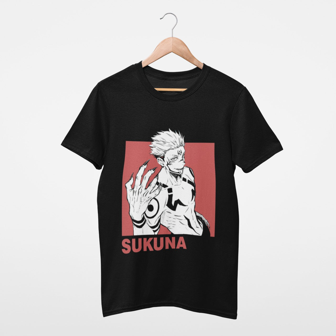 Orange Ryomen Sukuna Black Jujutsu Kaisen T-shirt