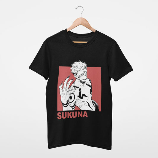 Orange Ryomen Sukuna Black Jujutsu Kaisen T-shirt