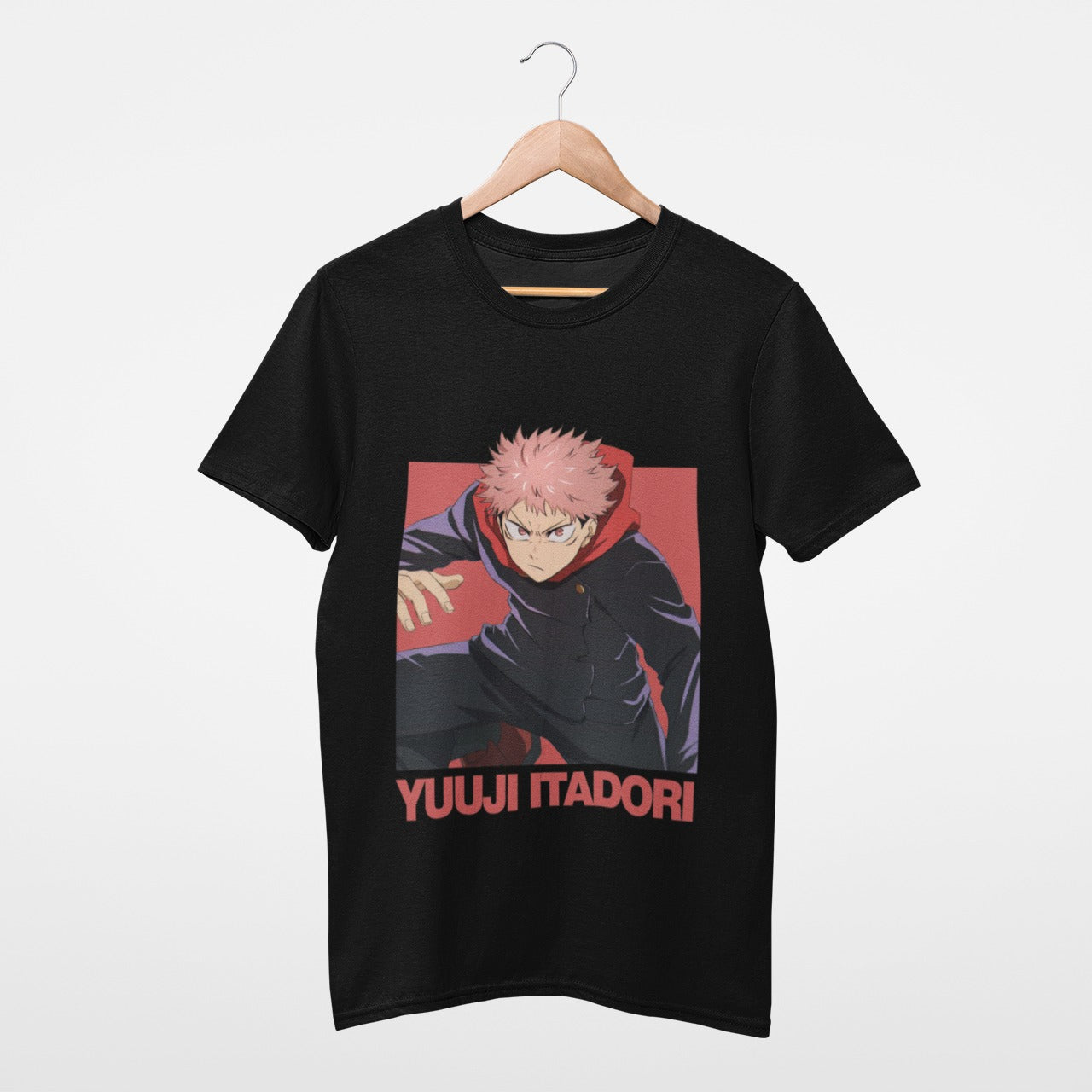 Orange alert Yuuji Itadori Black Jujutsu Kaisen T-shirt