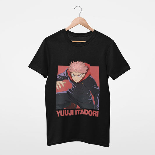 Orange alert Yuuji Itadori Black Jujutsu Kaisen T-shirt