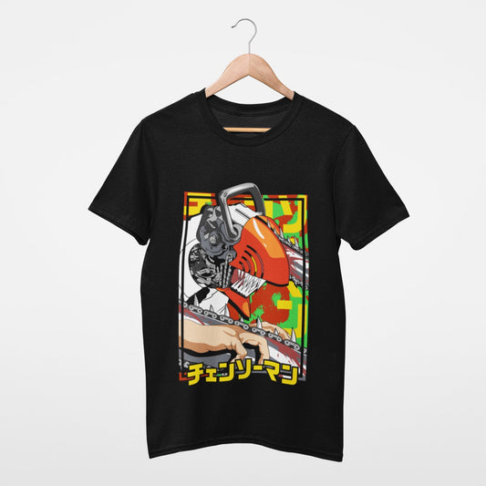 Closeup Chainsawman Black T-shirt
