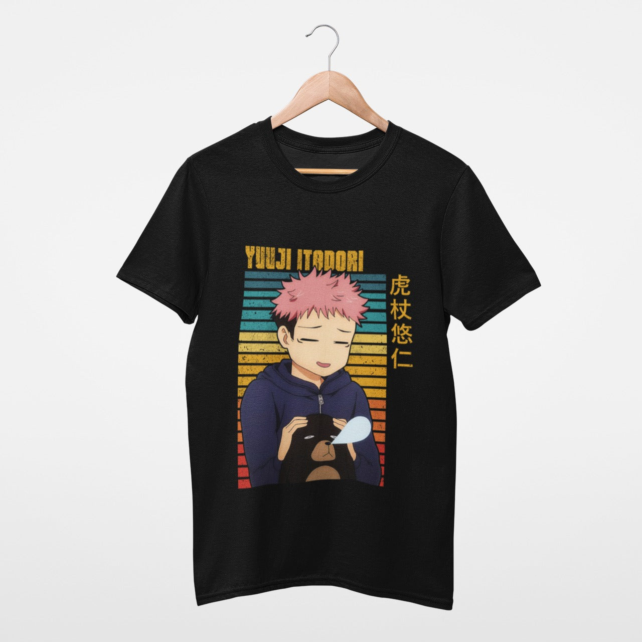 Cute Itadori Yuuji Black Chainsawman T-shirt