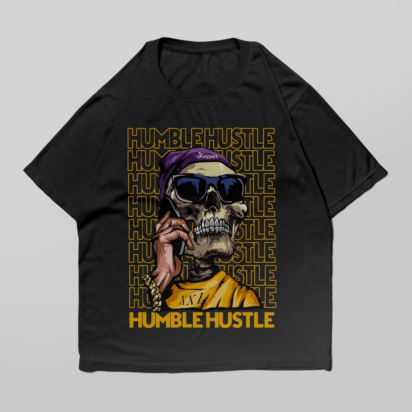Skull Humble Hustle Oversized T-shirt