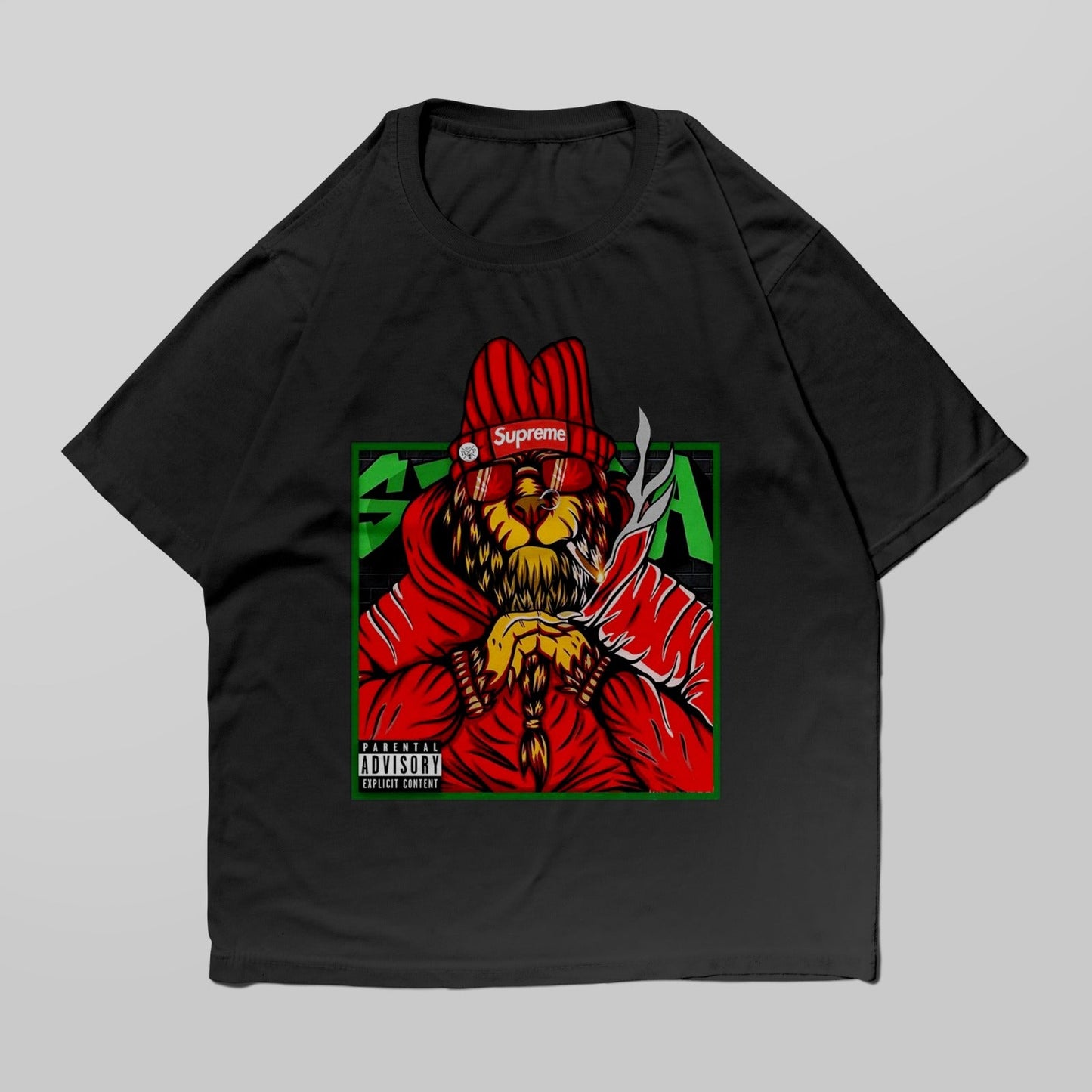 Supreme Lion Style Oversized T-shirt
