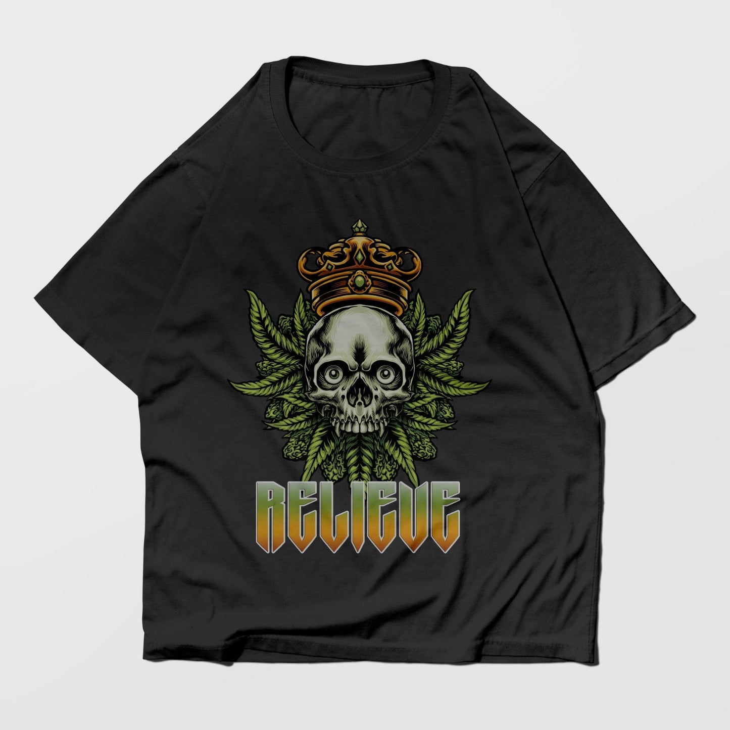 Skull King Relieve Graffiti Oversized T-shirt