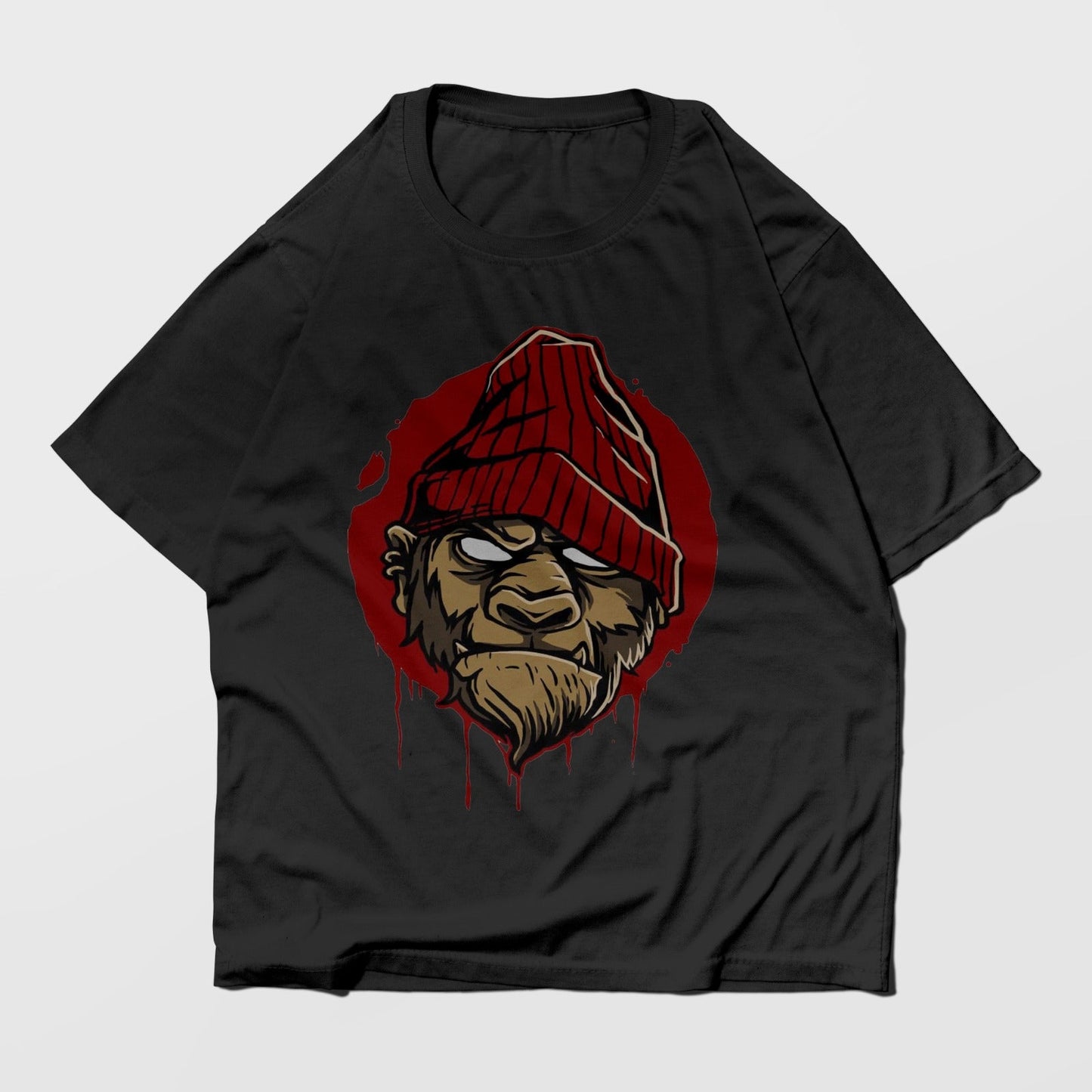 Grumpy Skullcap Chimp Oversized T-shirt