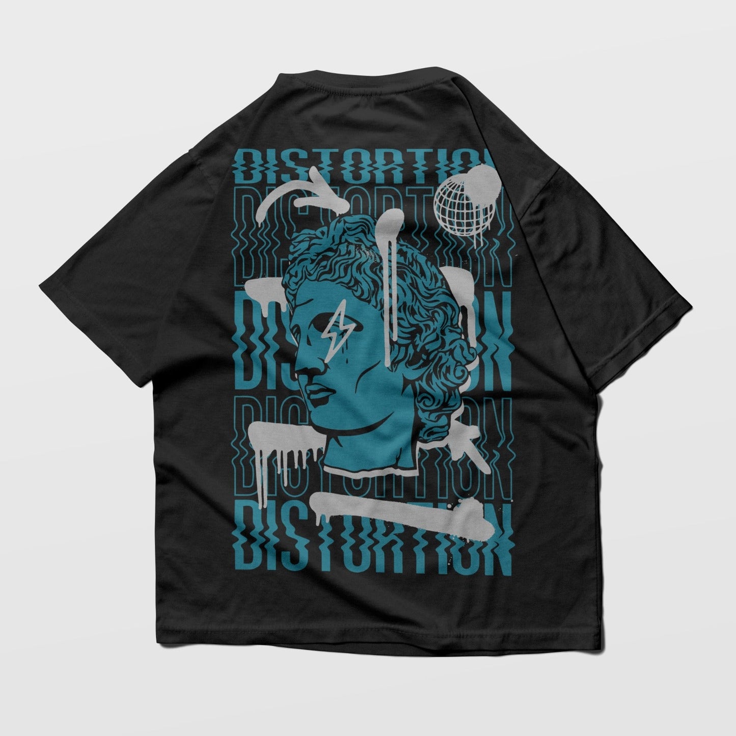 Vintage Distortion Back Oversized T-shirt