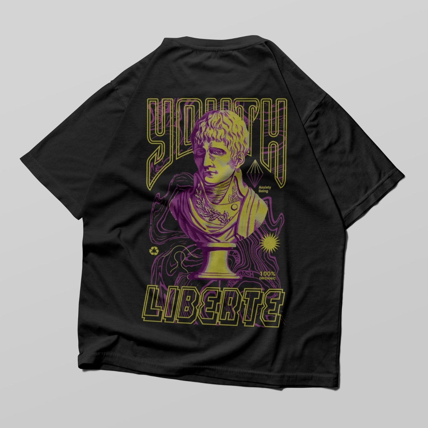 Vintage Youth Liberte Back Oversized T-shirt