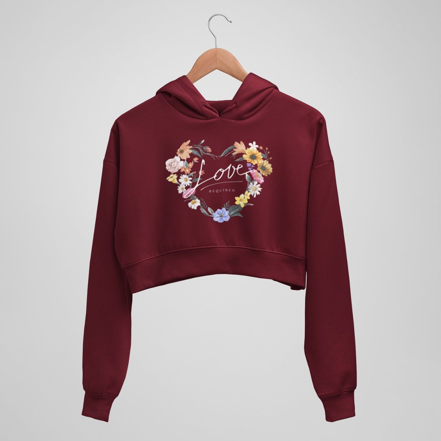 Love Required Crop Hoodie