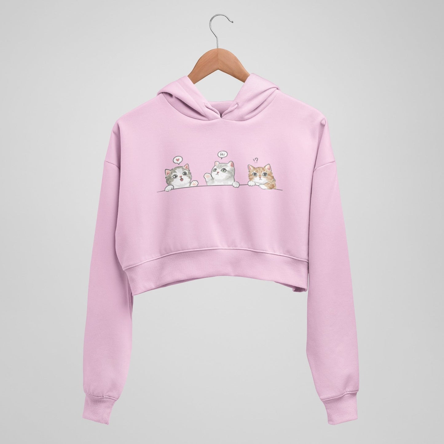Cute kitties crop Hoodie