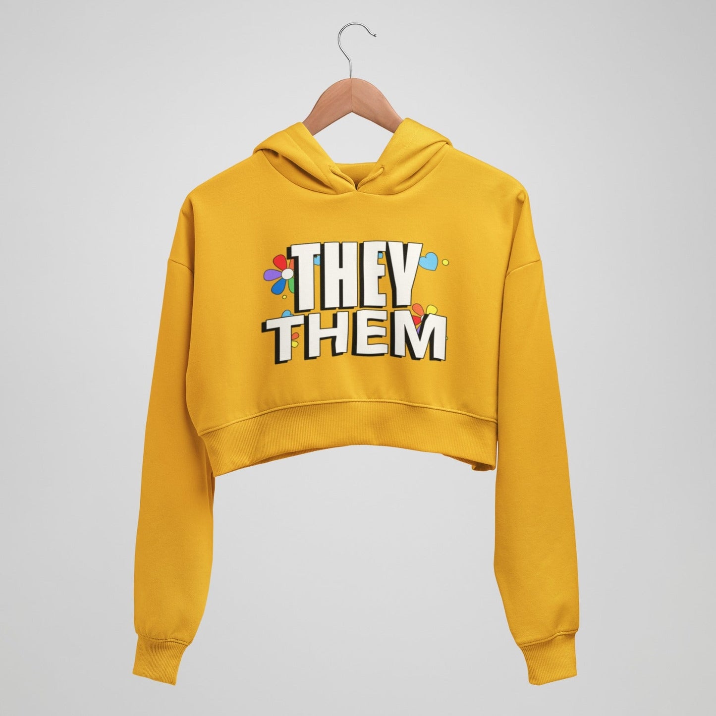 They Them crop Hoodie
