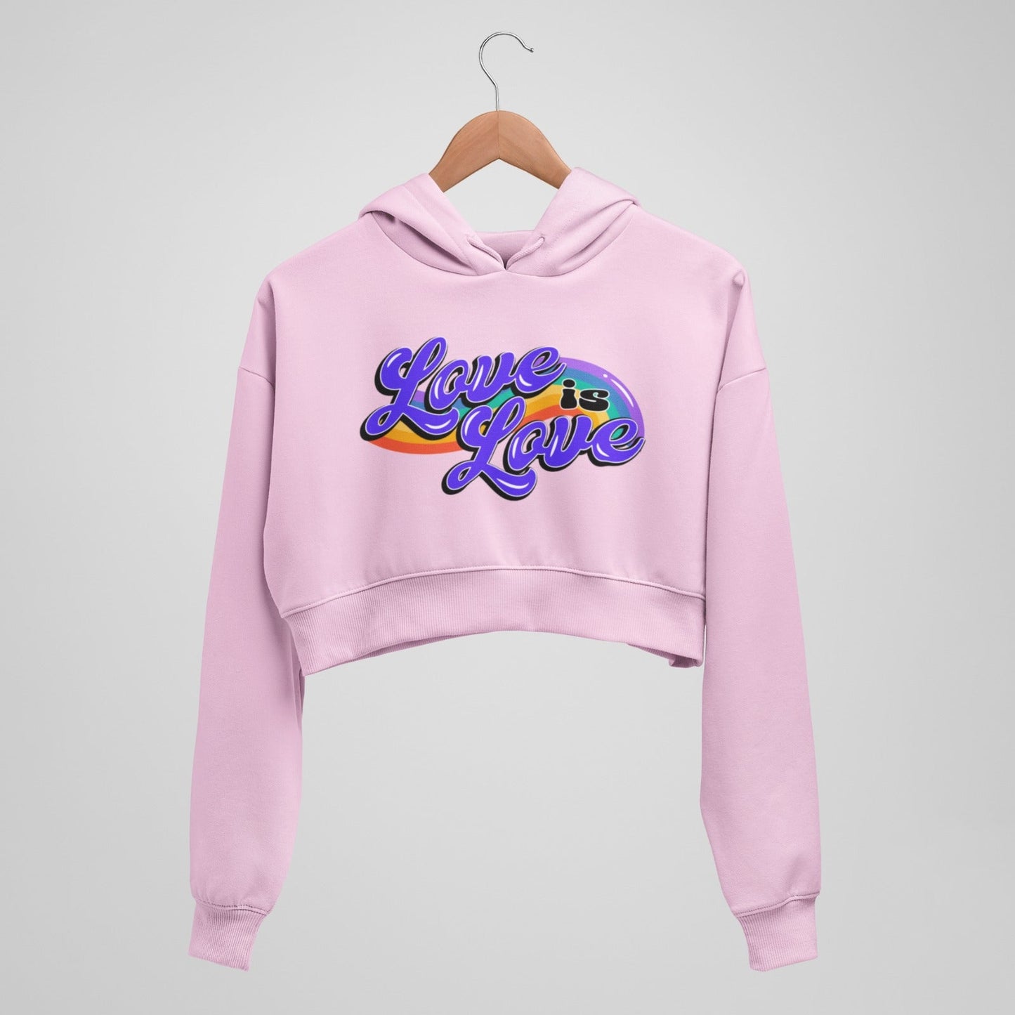 Love is love crop Hoodie
