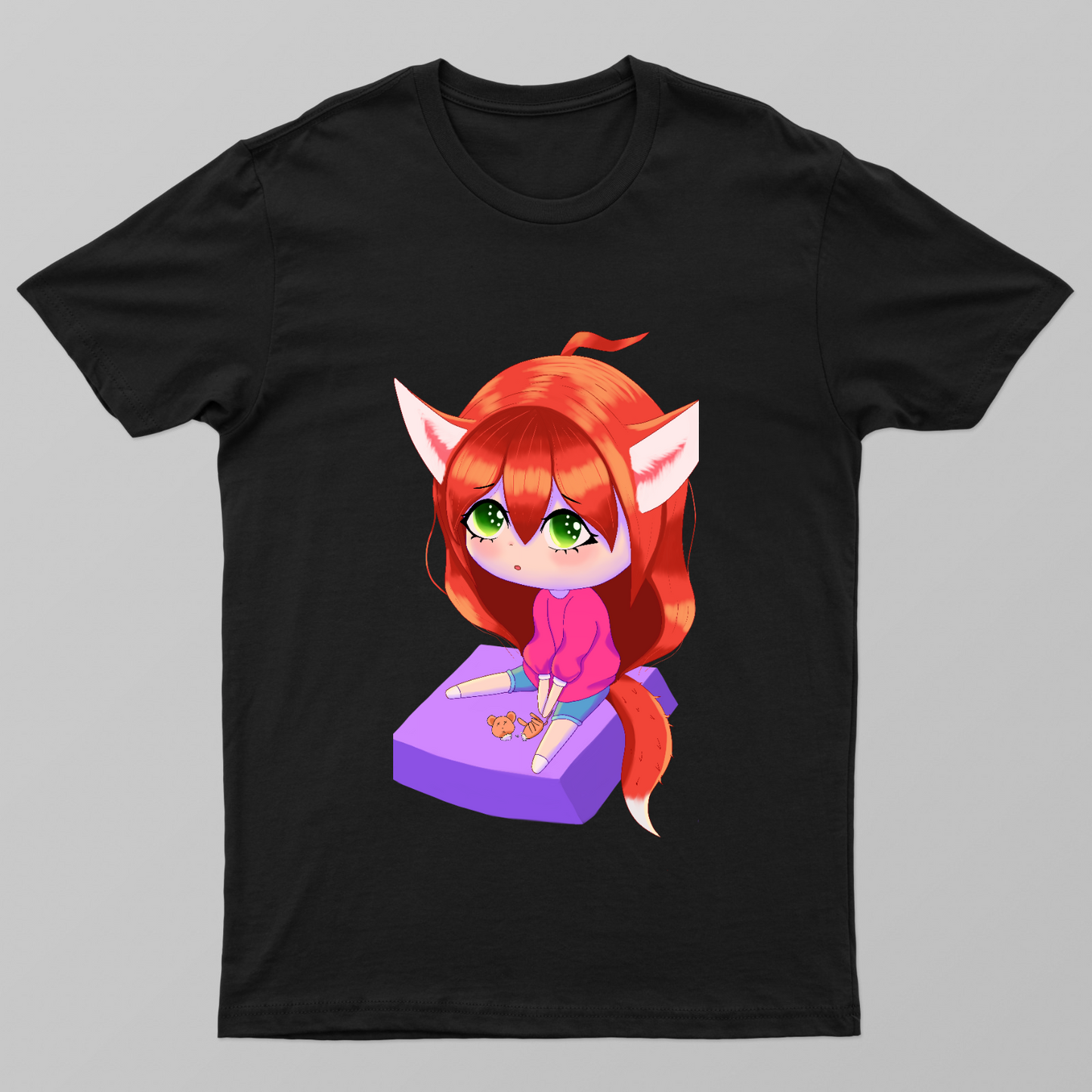 Chibi fox girl Tee by Queenie Evilina 