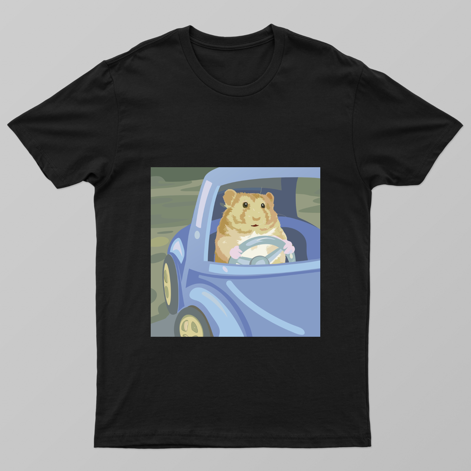 A hamster driving a toy car.jpg Tee by Sudiptha Sharon
