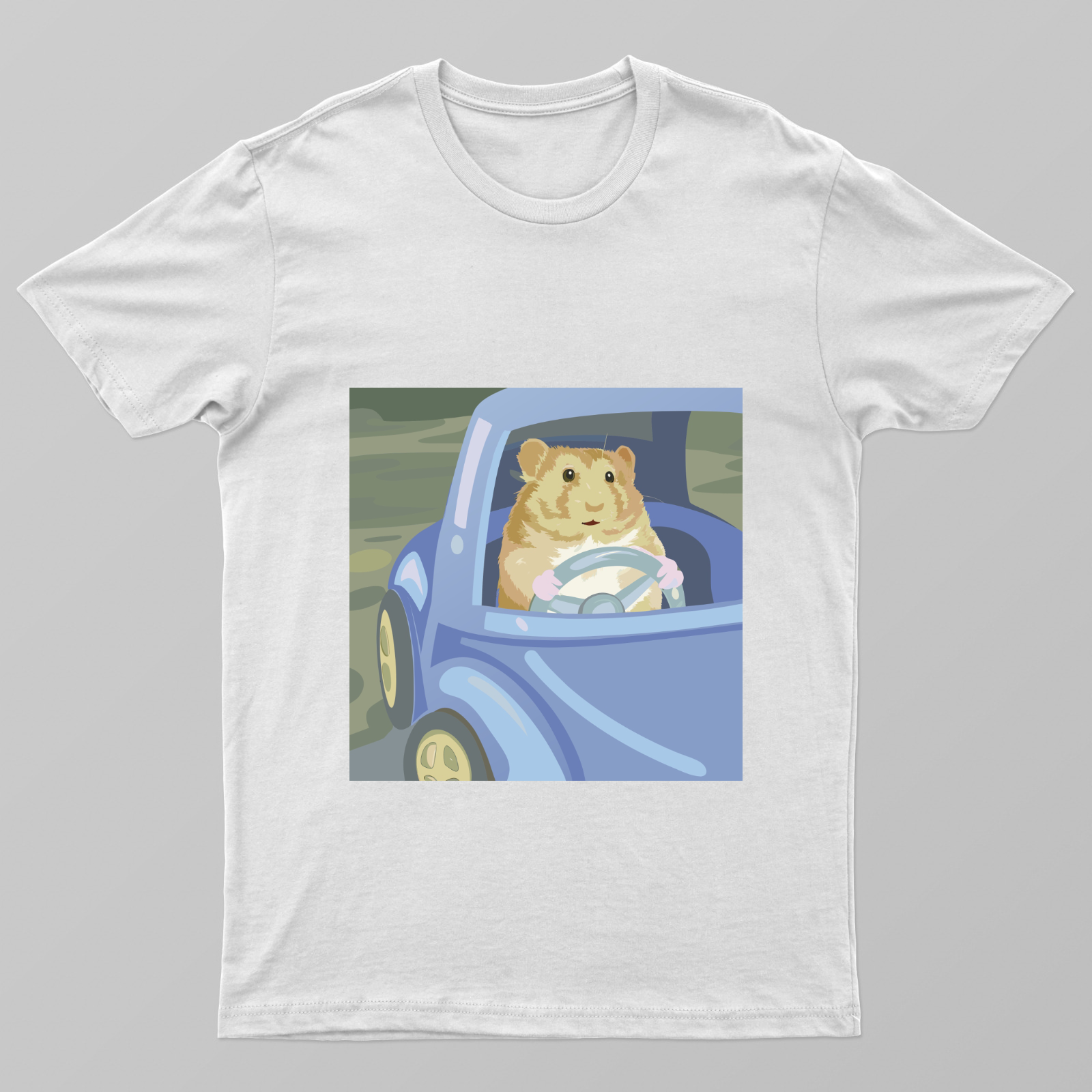 A hamster driving a toy car.jpg Tee by Sudiptha Sharon