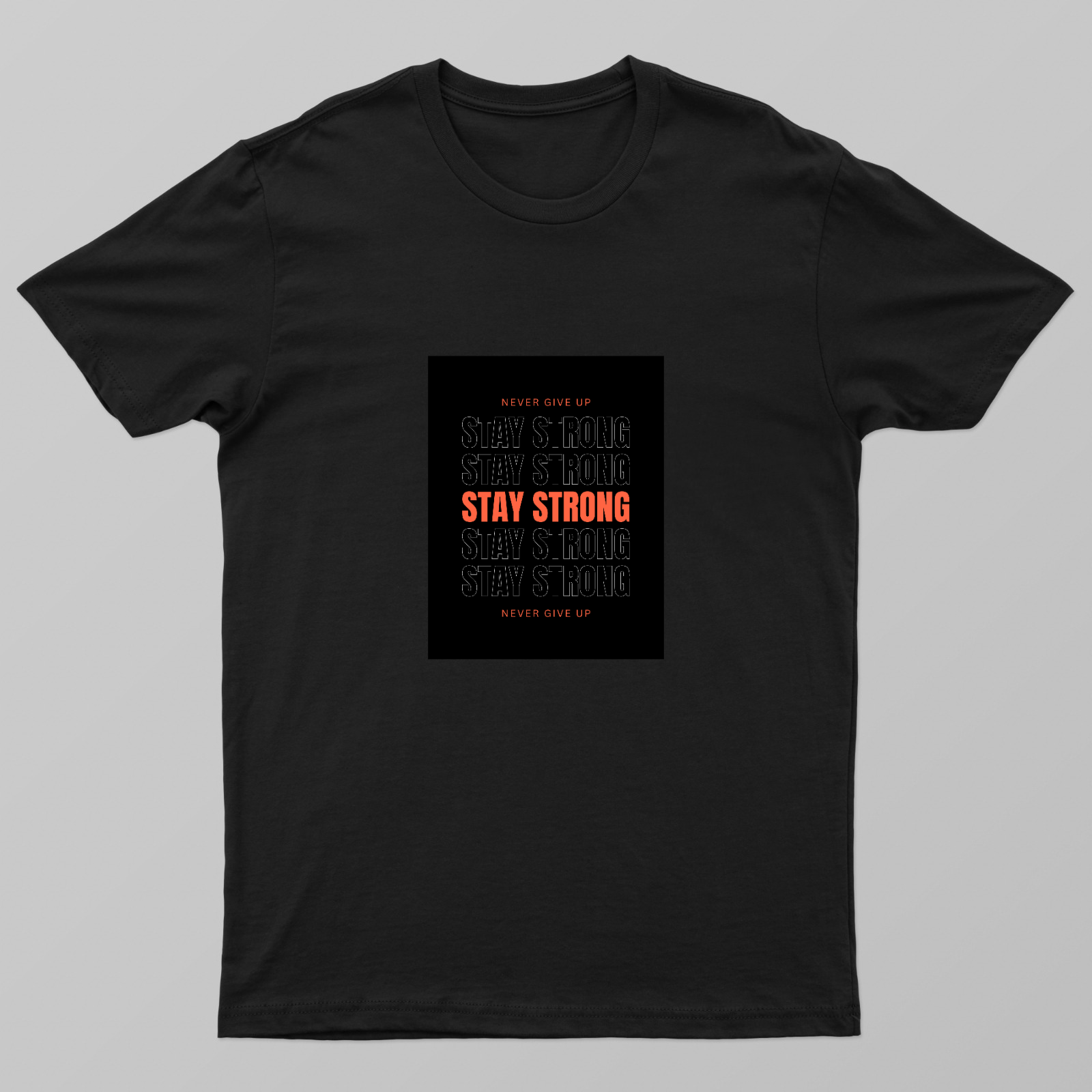 Simple orange and white Unisex T-shirt by DEEPAK BHARATI 