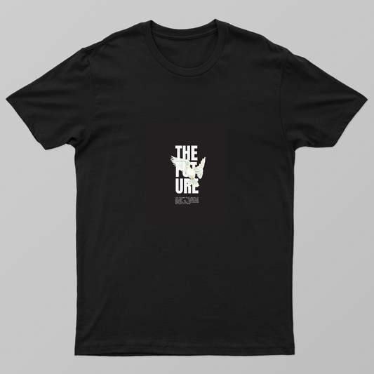 Black and white modern Unisex T-shirt by DEEPAK BHARATI 