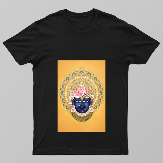 श्रीनाथजी image with mandala Unisex T-shirt by Sakshi 