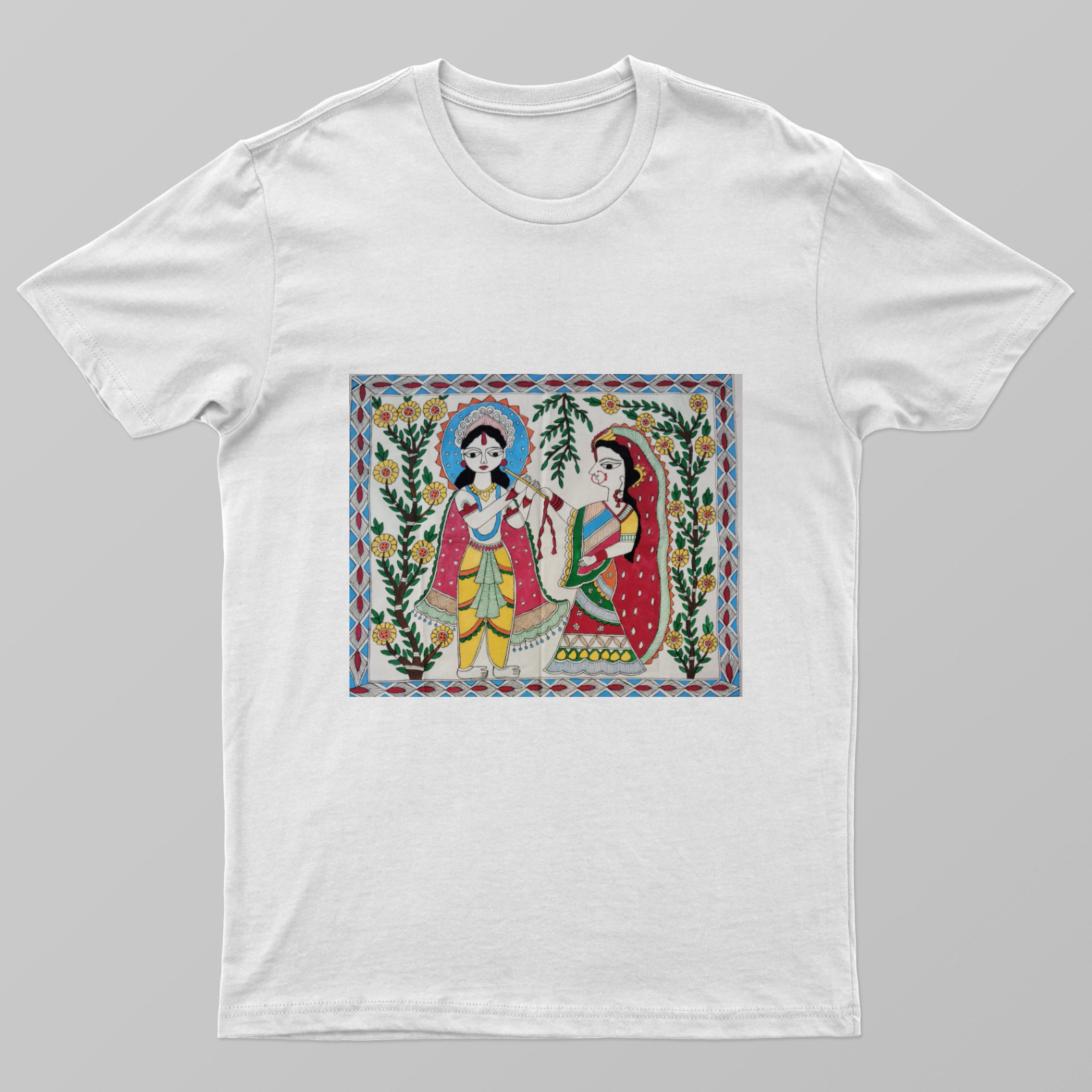 Spiritual krishna radha t-shirts Unisex T-shirt by Antara Verma