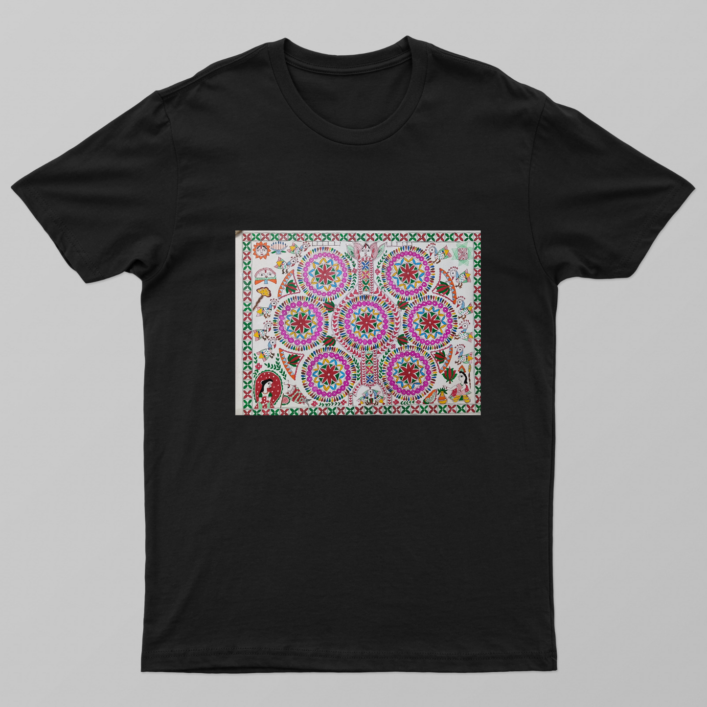 Traditional kohbar painting done t-shirts Unisex T-shirt by Antara Verma