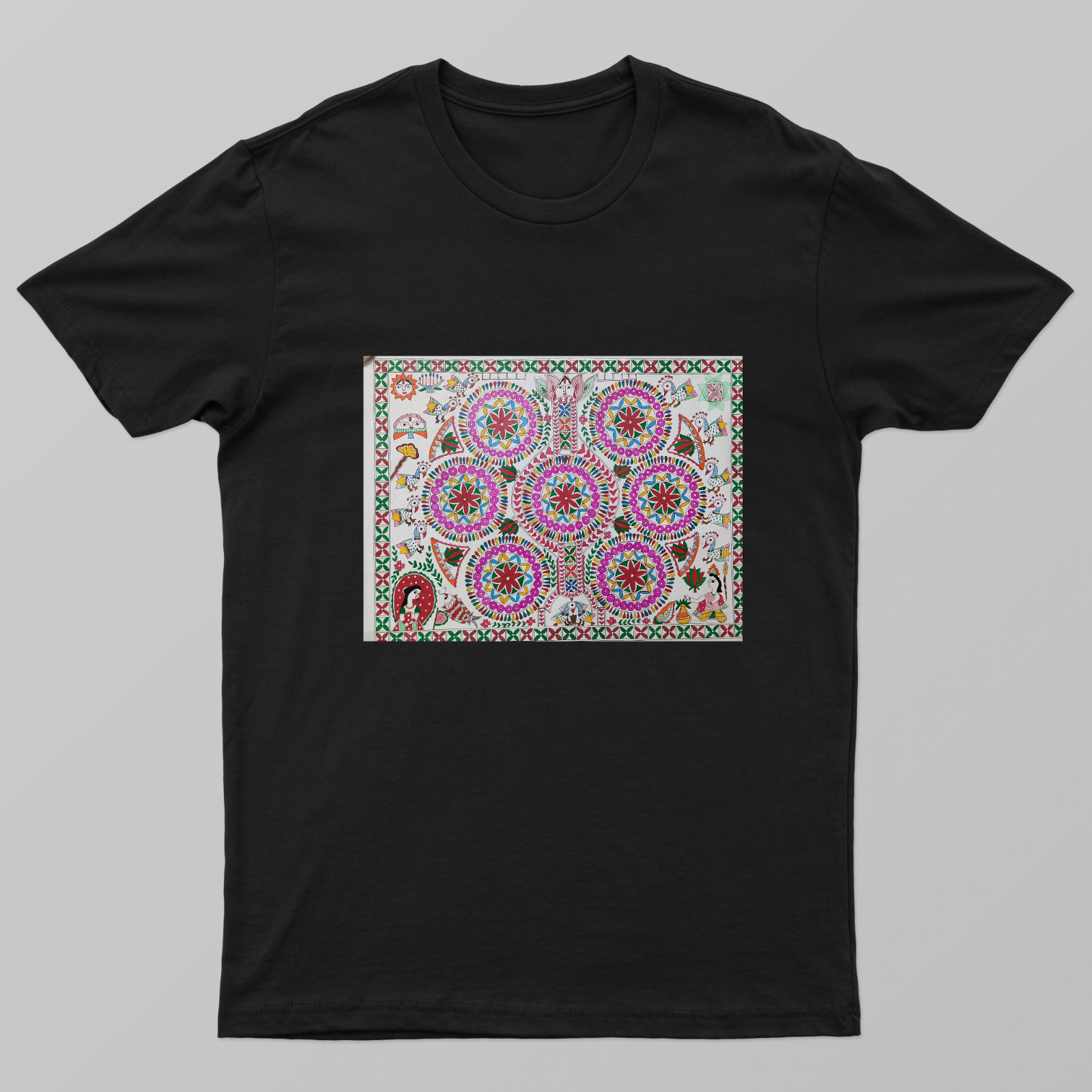 Traditional kohbar painting done t-shirts Unisex T-shirt by Antara Verma