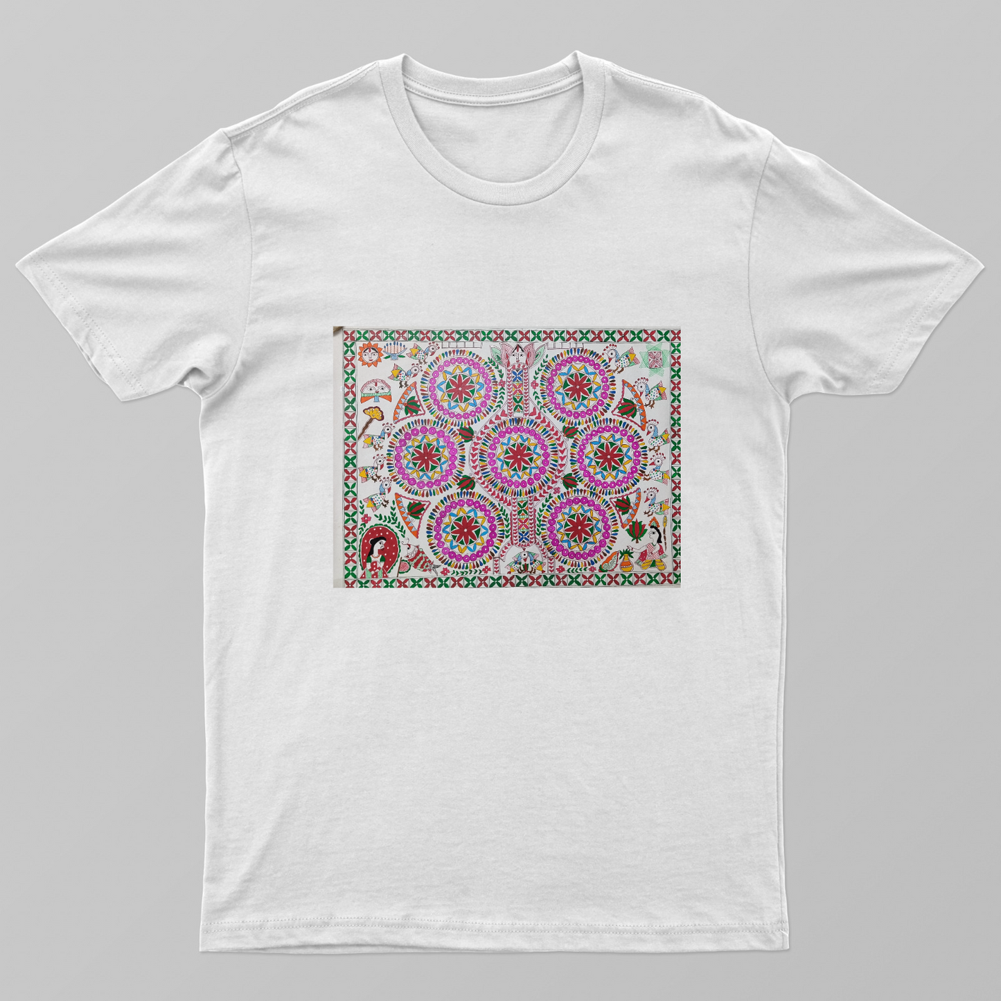 Traditional kohbar painting done t-shirts Unisex T-shirt by Antara Verma
