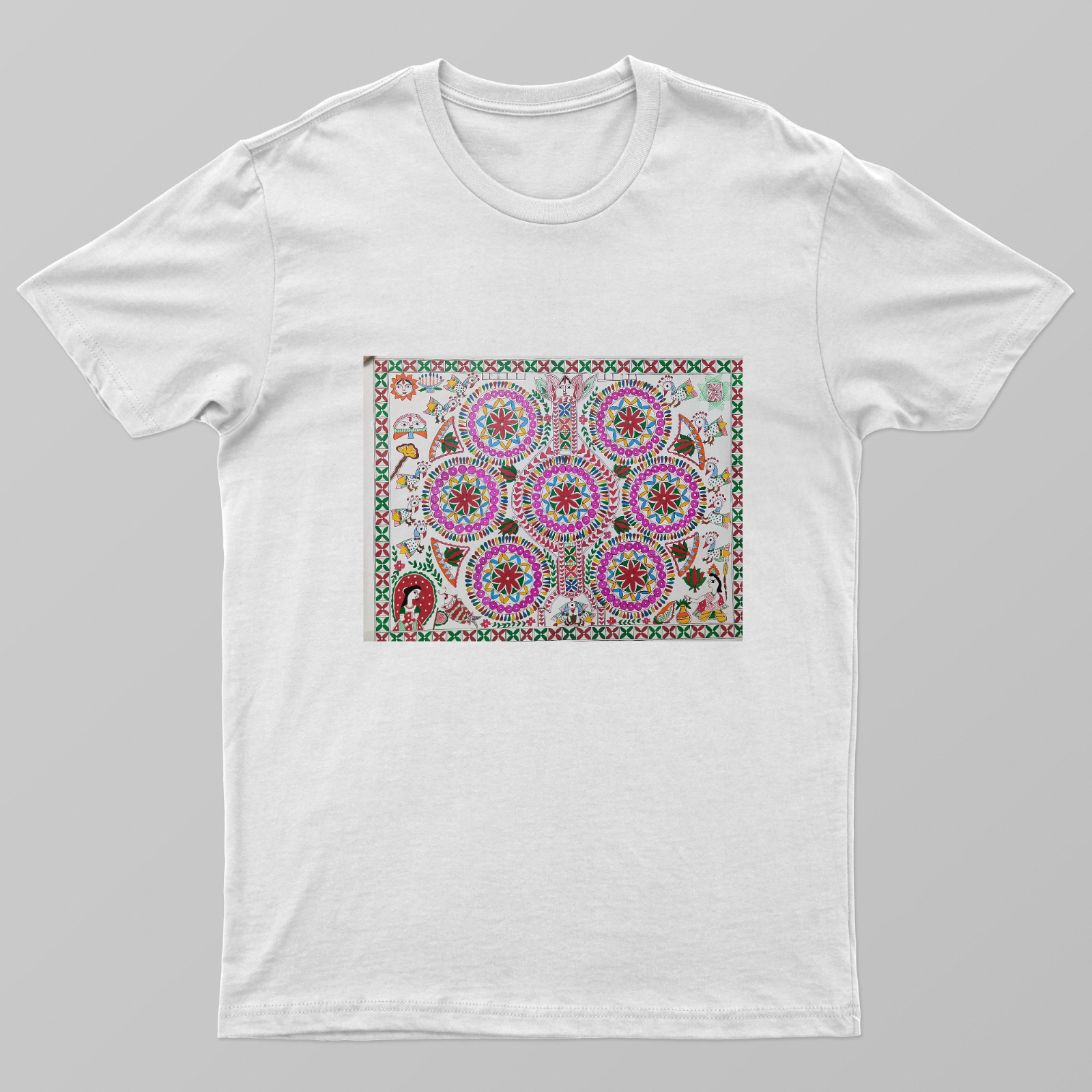 Traditional kohbar painting done t-shirts Unisex T-shirt by Antara Verma