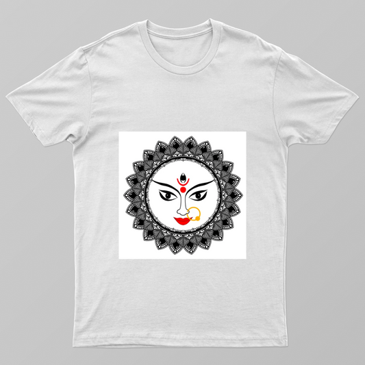 Durga Maa Mandala Art Unisex T-shirt by Arti Saxena