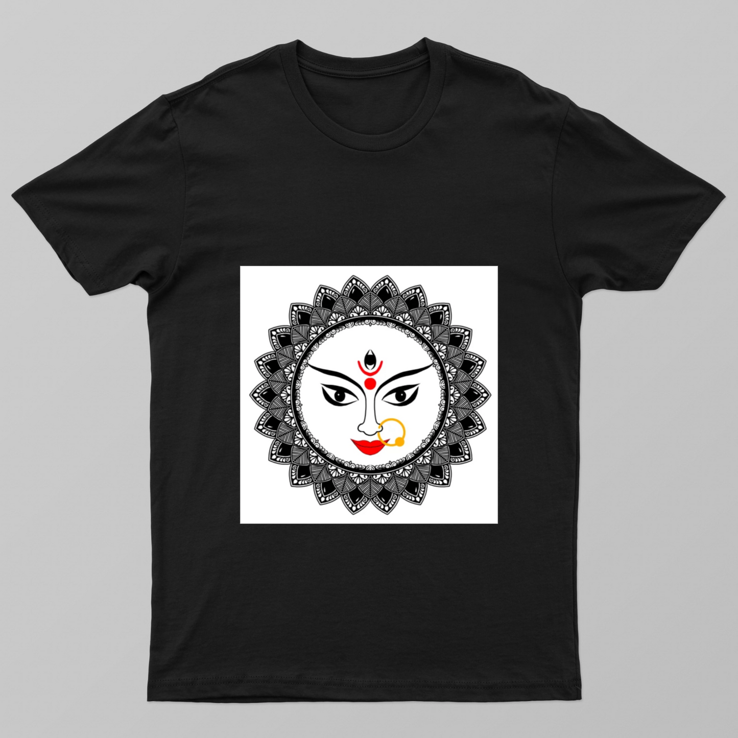 Durga Maa Mandala Art Unisex T-shirt by Arti Saxena