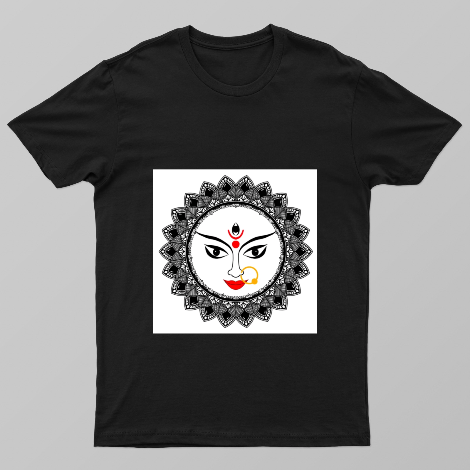 Durga Maa Mandala Art Unisex T-shirt by Arti Saxena