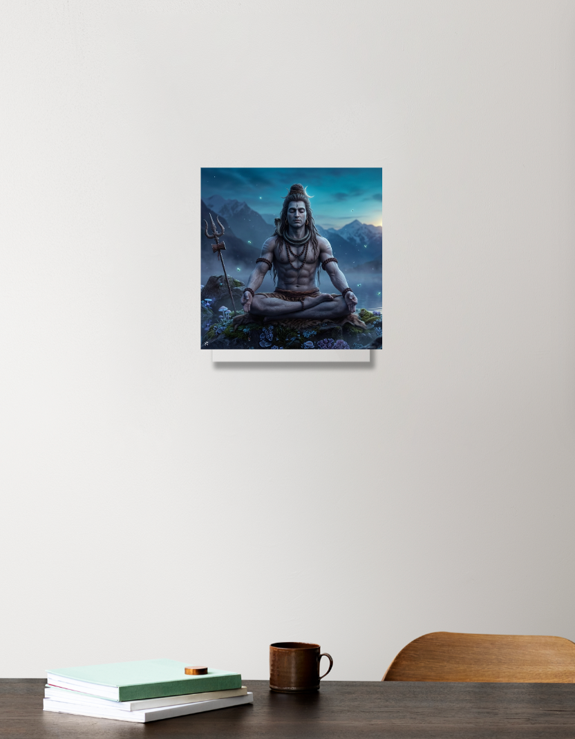 Lord Shiva Acrylic Square Poster by Arijit Bokshi
