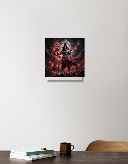 Lord Shiva Acrylic Square Poster by Arijit Bokshi