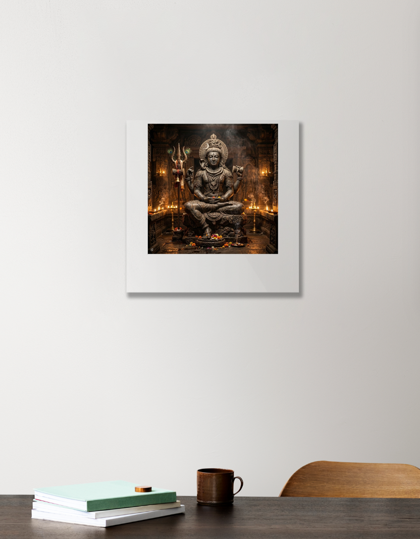 Lord Shiva Acrylic Square Poster by Arijit Bokshi