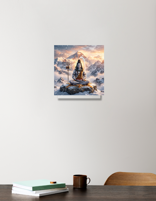 Lord Shiva Acrylic Square Poster by Arijit Bokshi