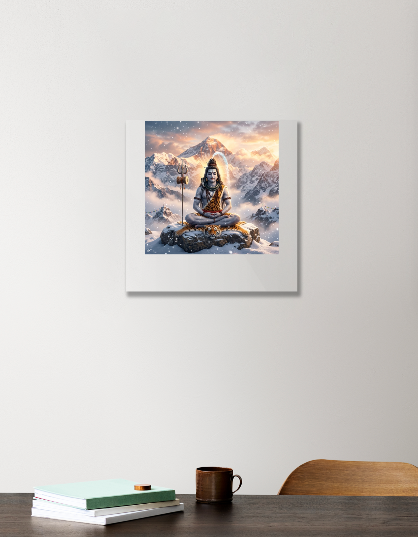 Lord Shiva Acrylic Square Poster by Arijit Bokshi
