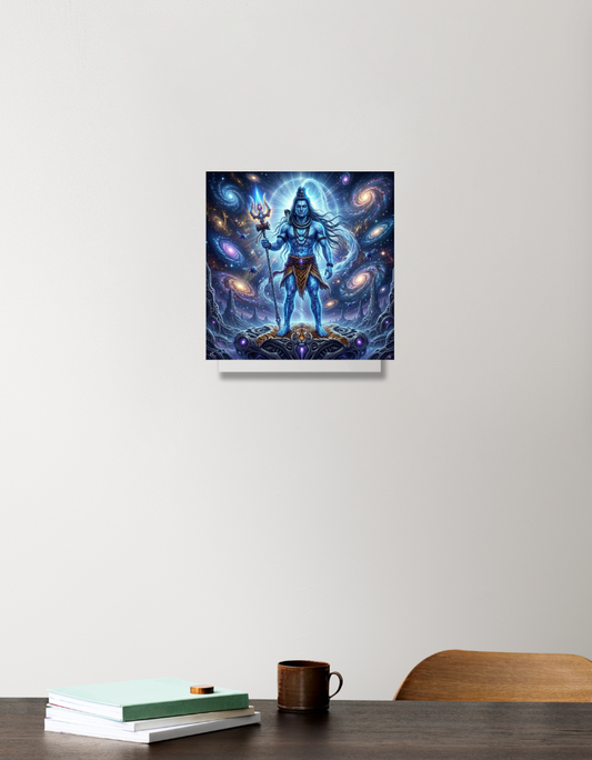 Lord Shiva Acrylic Square Poster by Arijit Bokshi